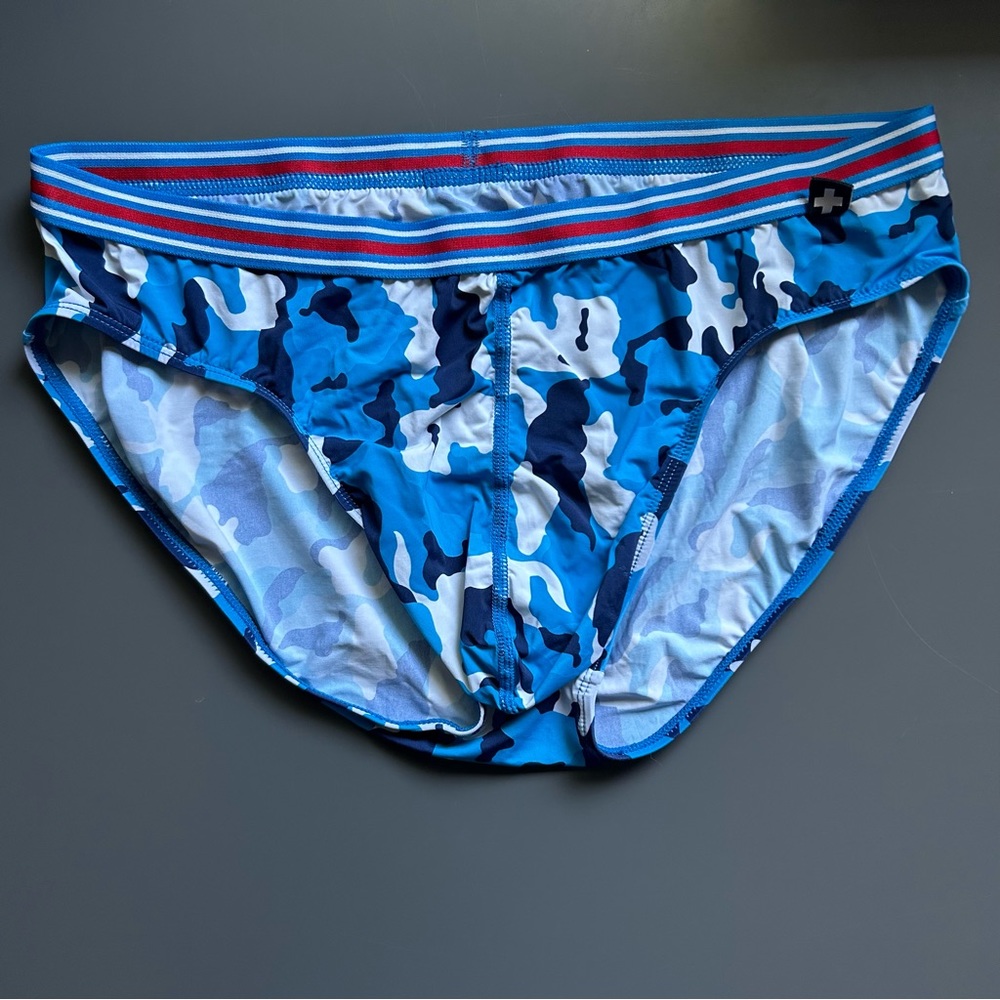 3 Camo Andrew Christian micro briefs